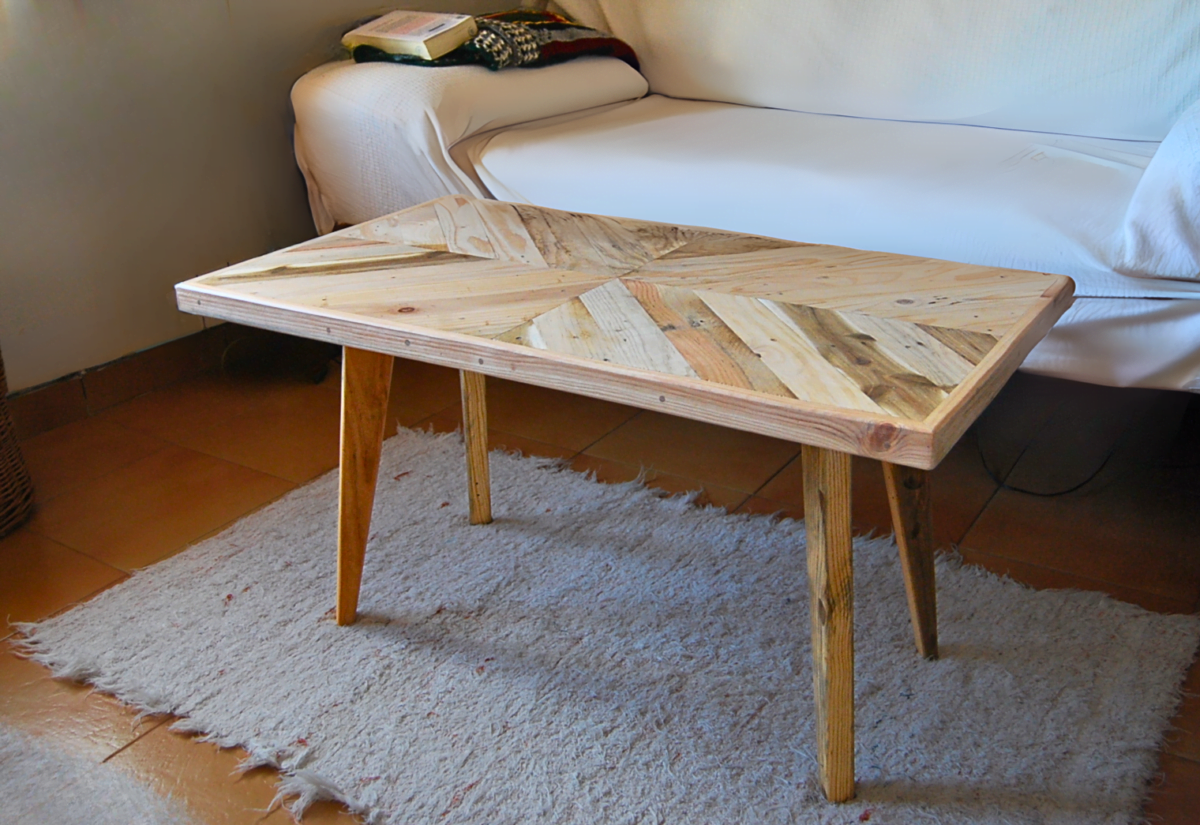 Mesa de madera recuperada