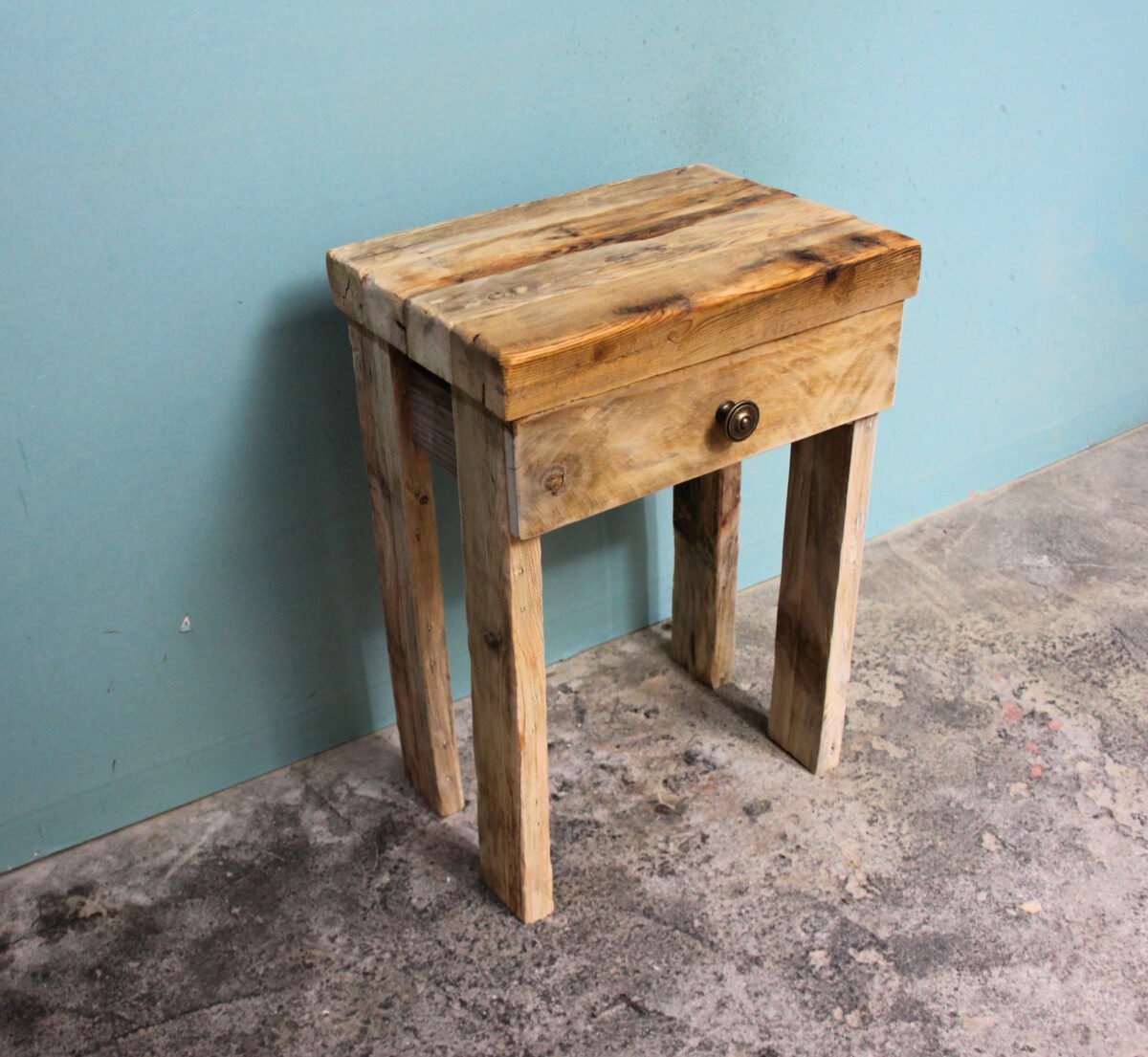 end table, nightstand, reclaimed wood furniture, zero waste furniture, upcycled wood