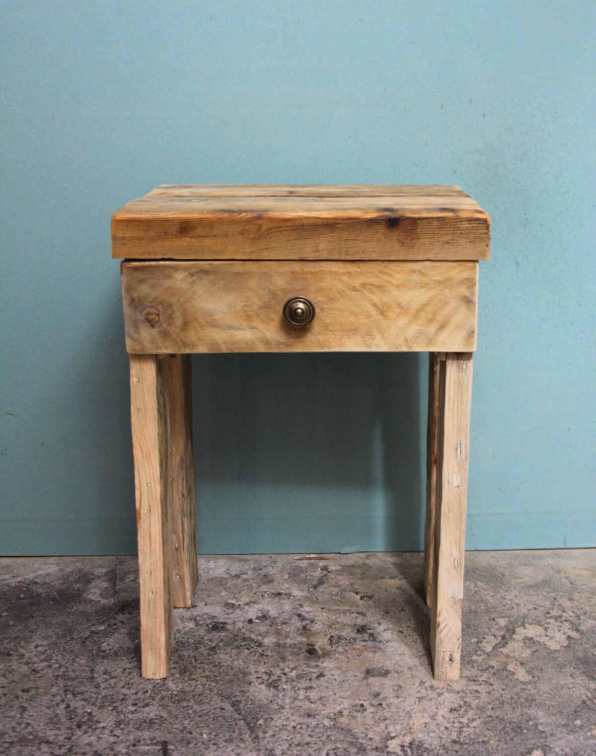 end table, nightstand, reclaimed wood furniture, zero waste furniture, upcycled wood