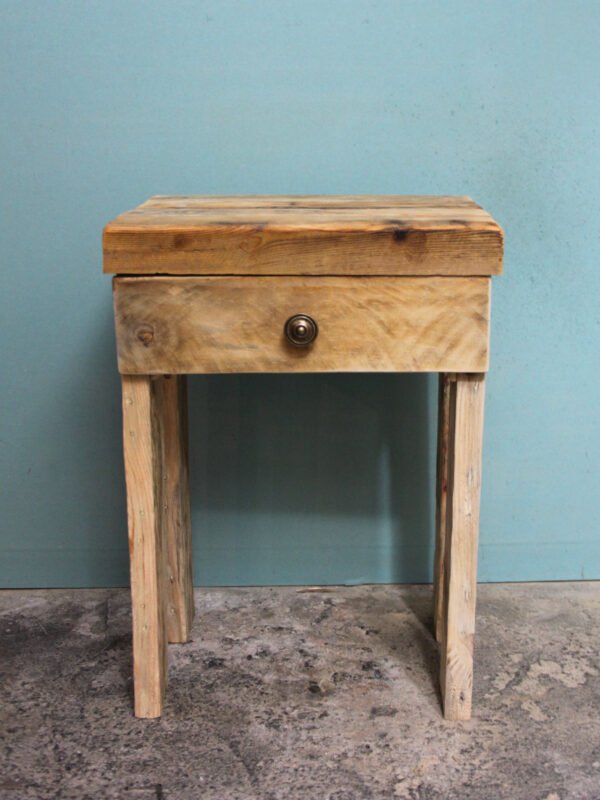 end table, nightstand, reclaimed wood furniture, zero waste furniture, upcycled wood