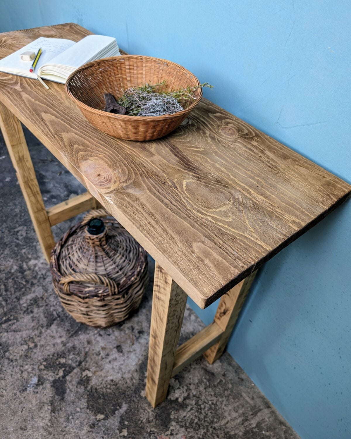 Console table, entry way table, mudroom furniture, reclaimed wood table, tall narrow table